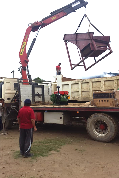 Diamond core drilling rig on site